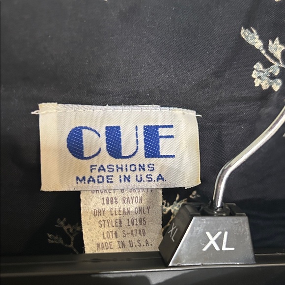 Vintage Cue Fashions Black and White Floral 2 piece Dress Set - Picture 3 of 11